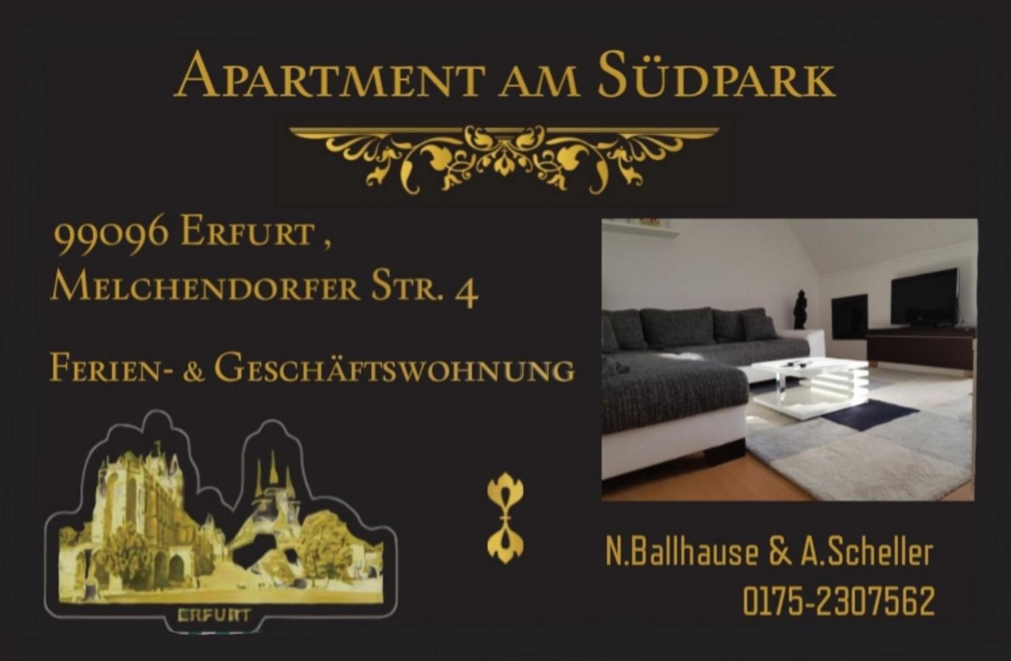 Apartment Am Suedpark Erfurt - Inkl Garten Mit Sitzlounge - Zentrumsnah מראה חיצוני תמונה
